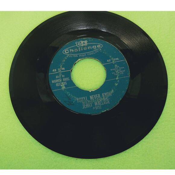 Jerry Wallace - You'll Never Know - Here I Go 9152 Challenge 45rpm Vinyl Record - Picture 3 of 8